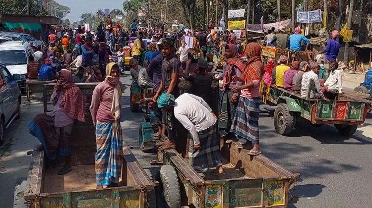 ইটভাটা চালু রাখার দাবিতে সড়ক অবরোধ, ইউএনও অফিস ঘেরাও